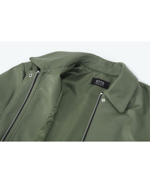 Однобортный жакет миди Olive Green