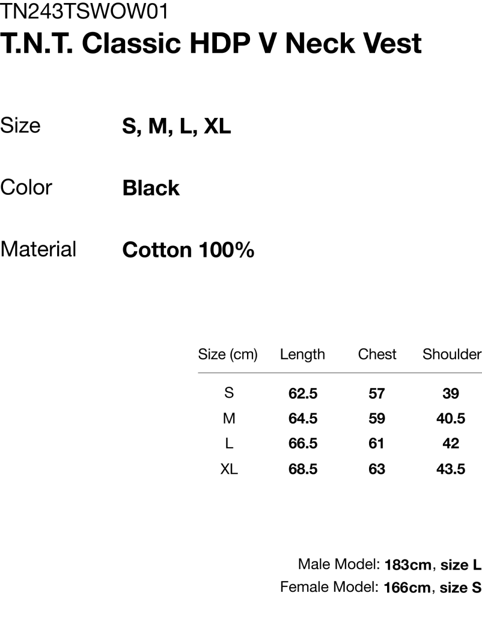 (FW24) T.N.T. Classic HDP V Neck Vest Black 상세 이미지 2