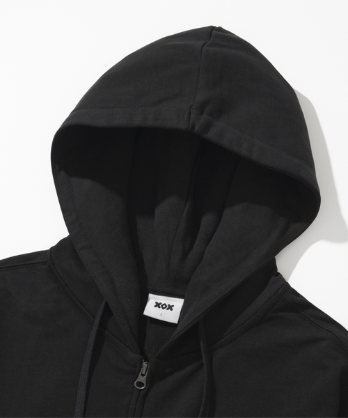 Худи на двухсторонней молнии semi-overfit (BLACK)