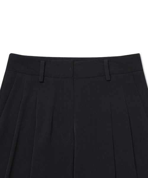 Широкие слаксы с двумя защипами black