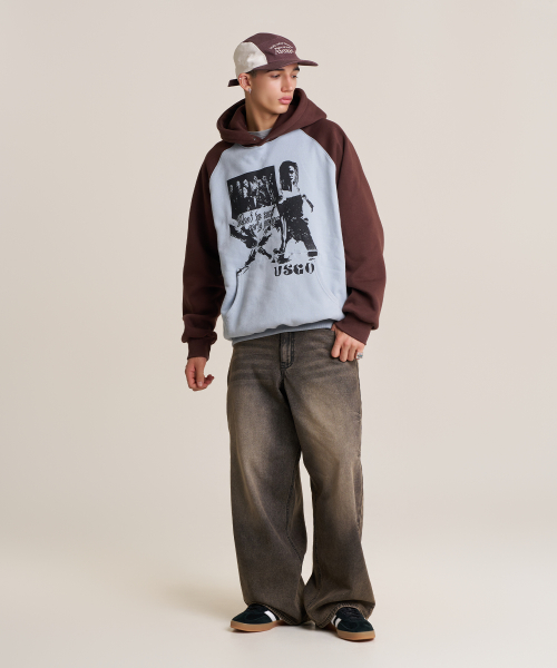 Широкие джинсы Domingo с варкой - Washed Brown