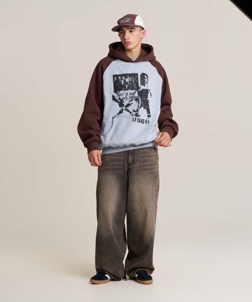 Широкие джинсы Domingo с варкой - Washed Brown