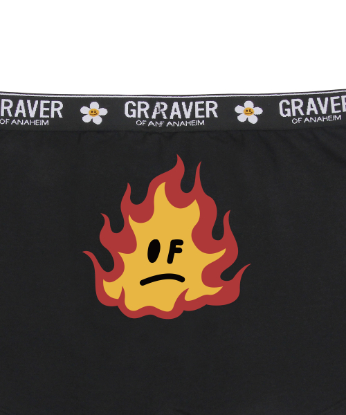 [1PACK] Мужские боксеры Flame Smile - Black