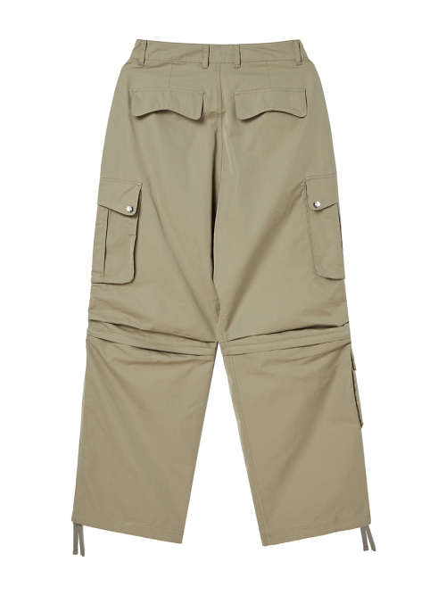 ZIPPER CUT CARGO с карманом брюки KHAKI