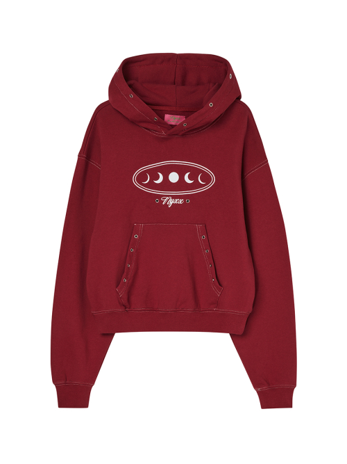 P.O.M EYELET STITCH худи DEEP PINK