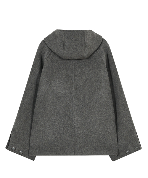 Hooded Half Пальто [Серый]