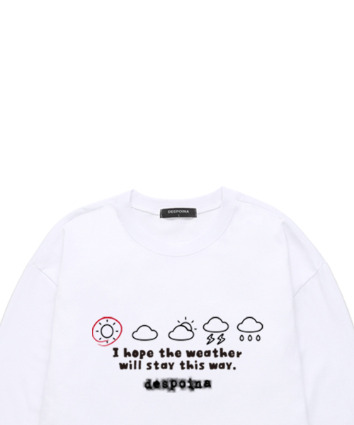 Weather emoticon длинный sleeve (DLS002) white