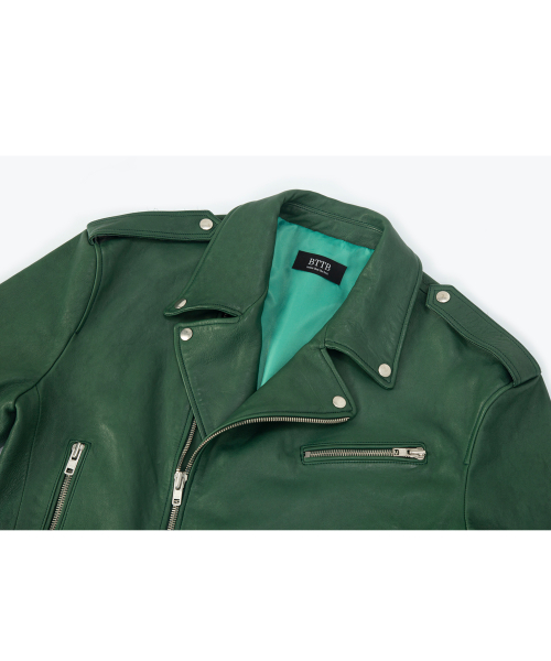 Натуральная кожа Bucky укороченный жакет (Vintage Green)