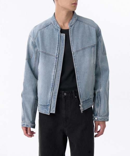DENIM PANELED RACER куртка [SKY BLUE]