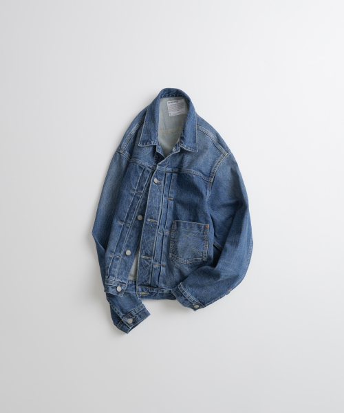 DISTRESSED TYPE-1 DENIM куртка washed blue