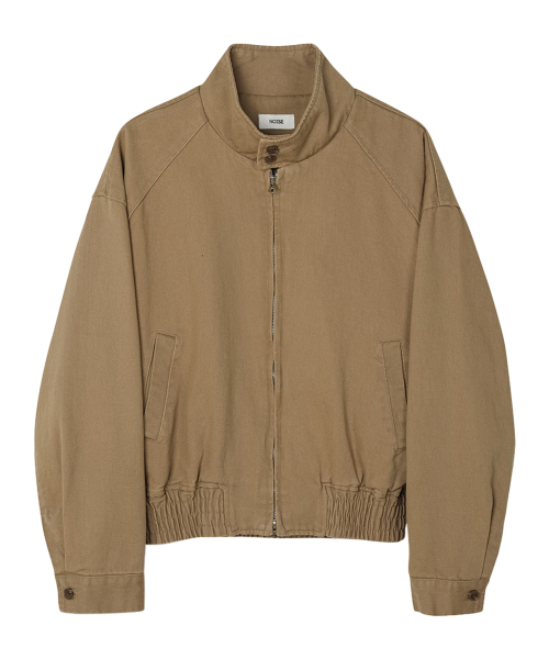 Куртка-харрингтон из вареного хлопка - Beige