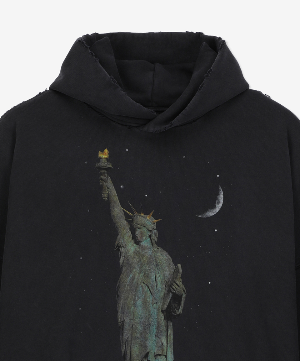 パーカー・フーディ *BALENCIAGA* Large Fit Hood Washed Black 744462TQVX71055 744 Balenciaga Black New Copyright Medium Fit Hoodie Balenciaga