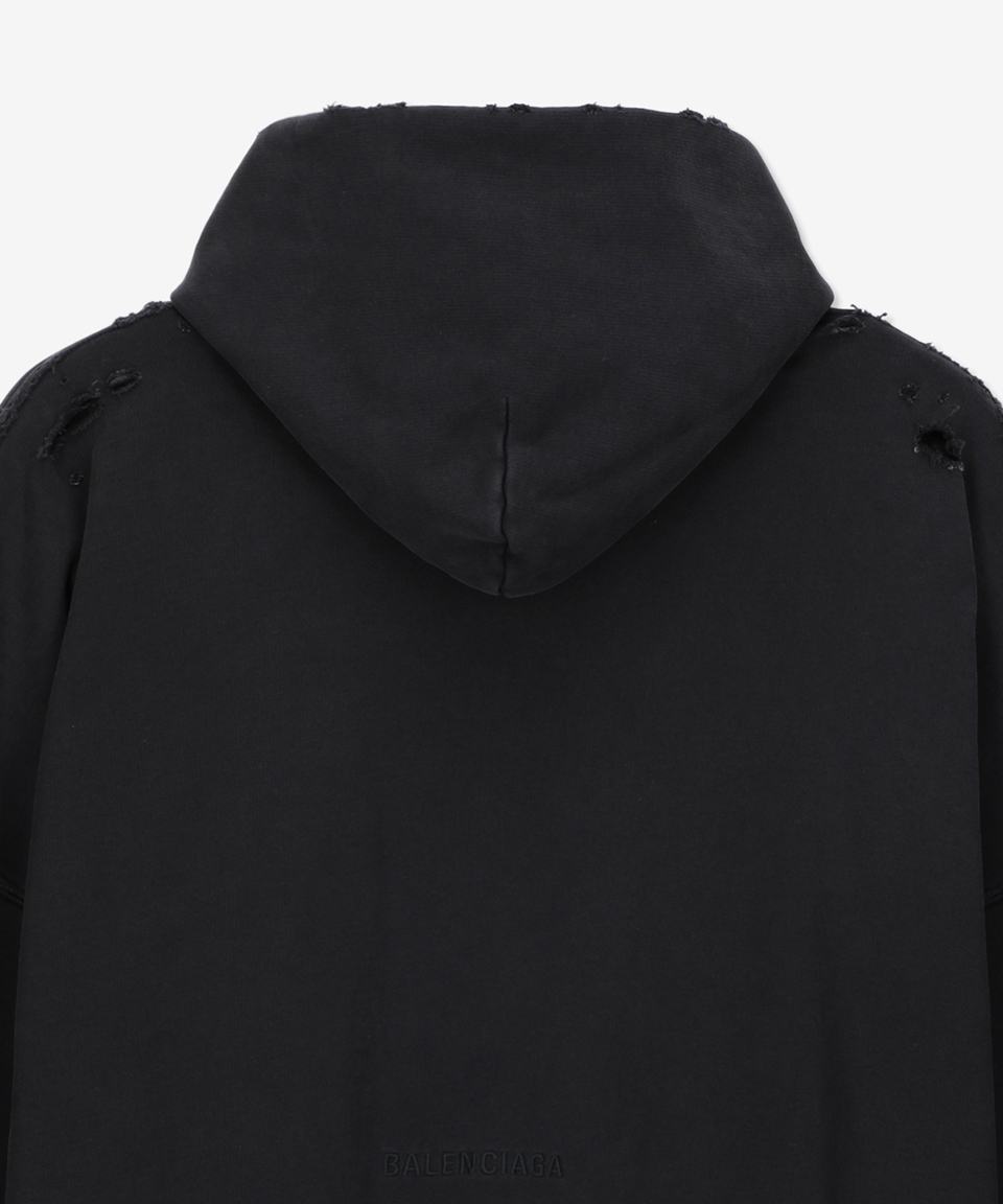 Balenciaga★24FW★Large fit hood faded black 739024TQVS11083 Balenciaga Activewear Hoodie Oversized - LABELS