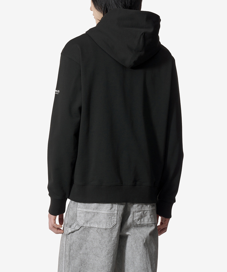 ★KENZO★ Bokeh Flower Full Zip-Up Hood Black FE65SW2254MF99 Boke Flower' embroidered zipped hoodie in cotton | Men's | KENZO