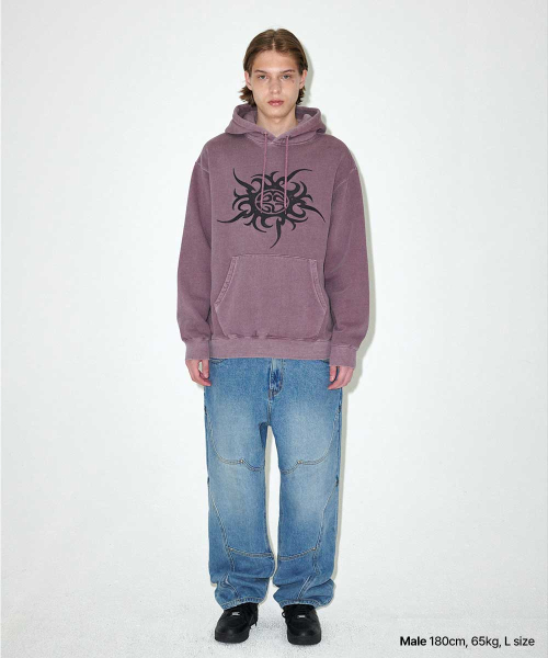 TRIBAL ECLIPSE PIGMENT HOODIE_3colors
