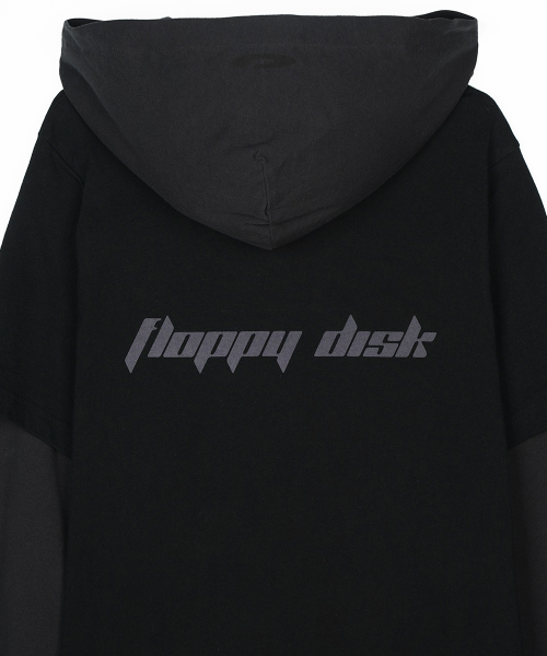 Double Layer Long sleeve Hoodie Черный