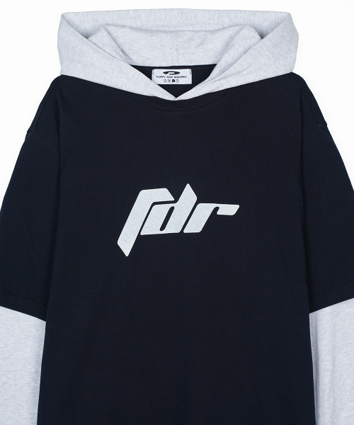 Double Layer Long sleeve Hoodie Темно-синий