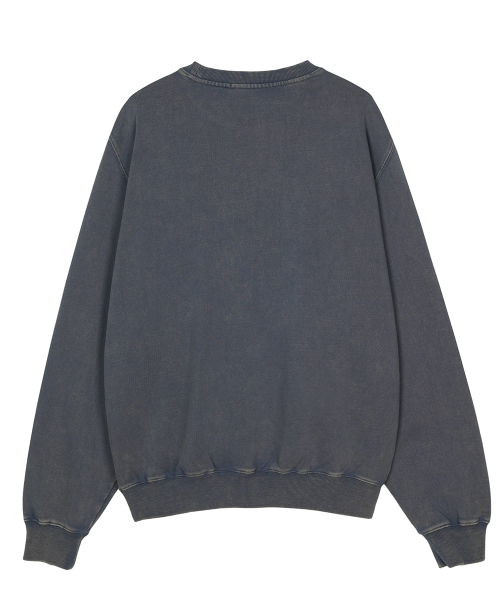 Pigment Washed Disk Logo Crewneck Slate Серый