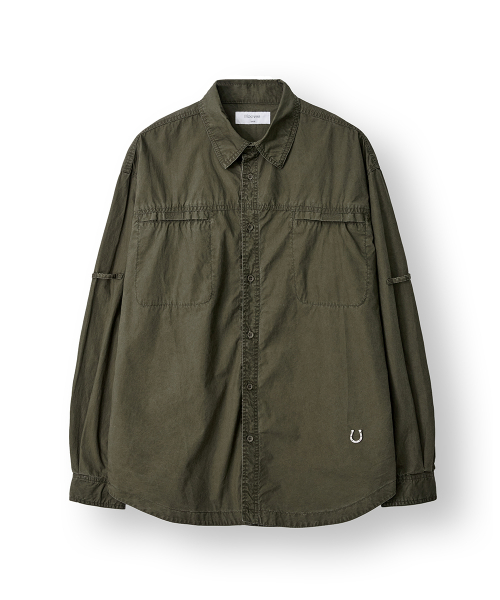Fade Хлопок Work Рубашка [Khaki]