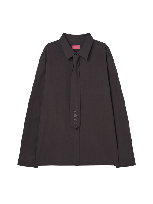 TIED OVERFIT BASIC SHIRTS CHARCOAL