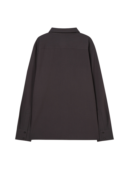 TIED OVERFIT BASIC SHIRTS CHARCOAL