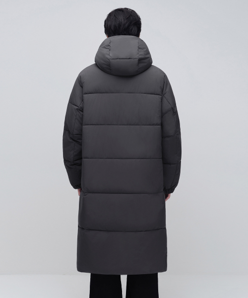 Daily Puffer длинная пуховая парка [Dark Grey]