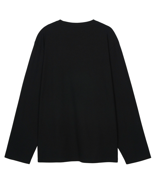 Painted Castle Waffle Long sleeve Черный