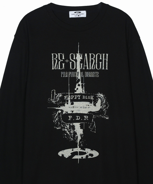 Painted Castle Waffle Long sleeve Черный