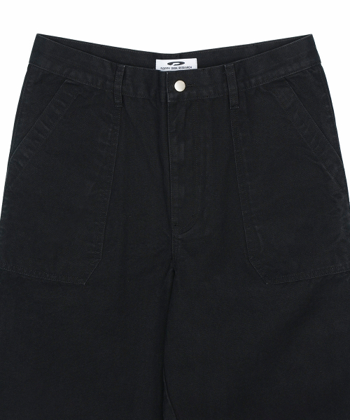 Washed Canvas Pocket Carpenter Pants Черный