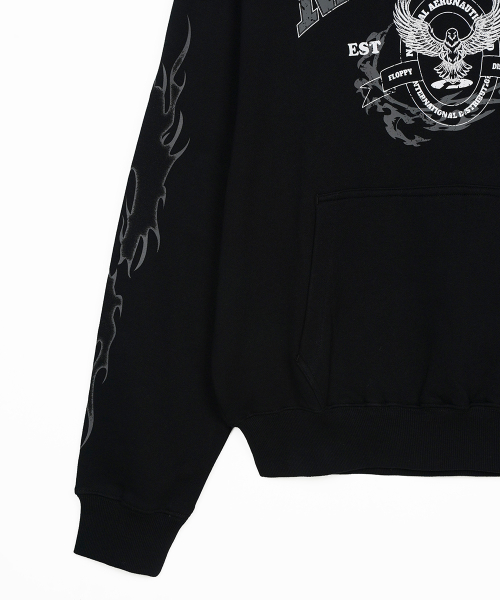 Crack Eagle Research Logo Hoodie Черный