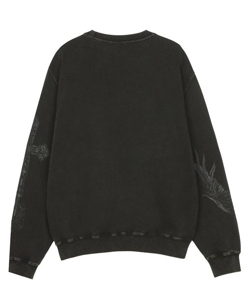 Pigment Washed San Chris Crewneck Черный