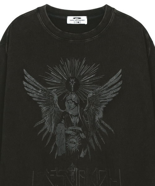 Pigment Washed San Chris Crewneck Черный