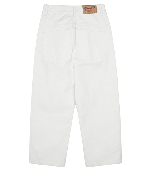 Straight Fit Canvas Хлопок Jeans Cream