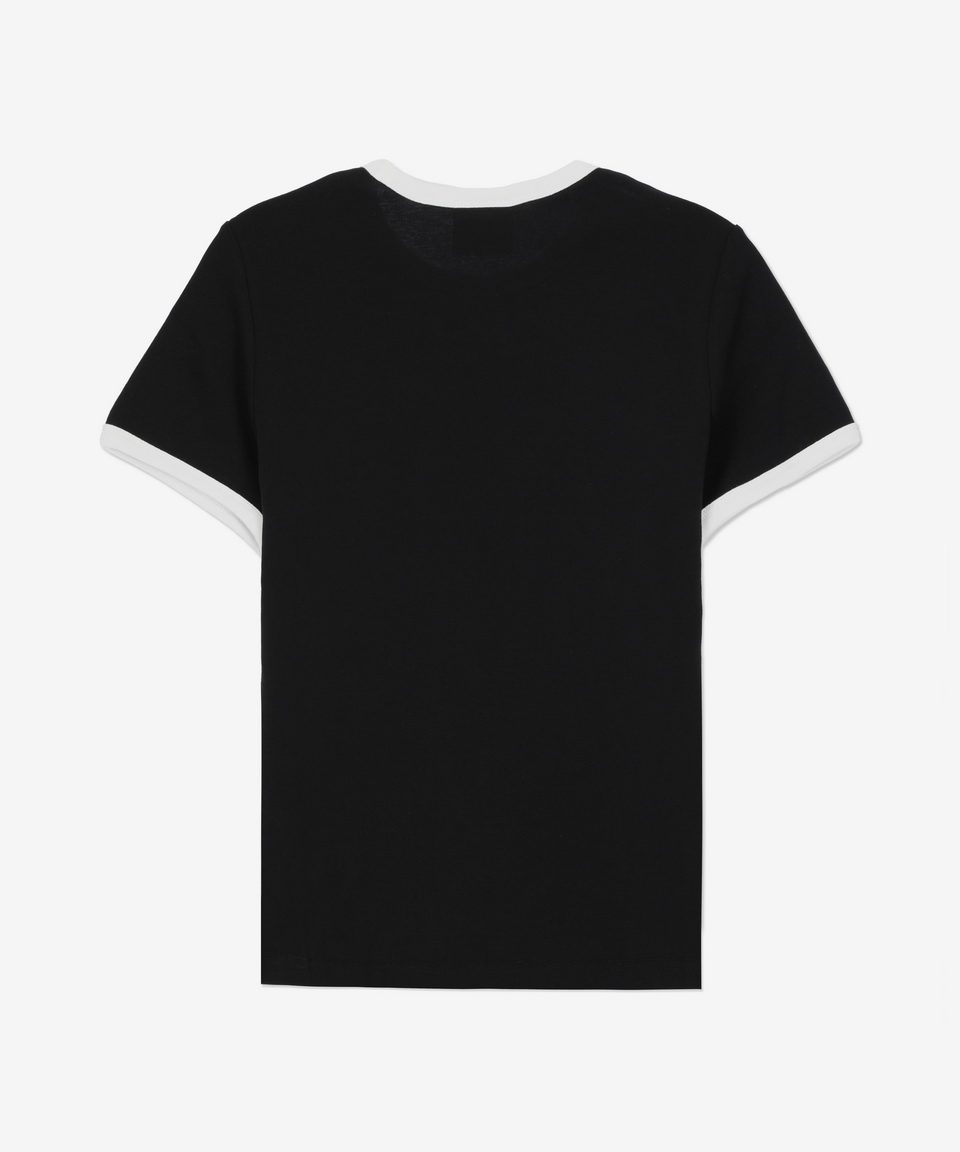 MUSINSA | COURREGES Signature Contrast Short Sleeve T-Shirt
