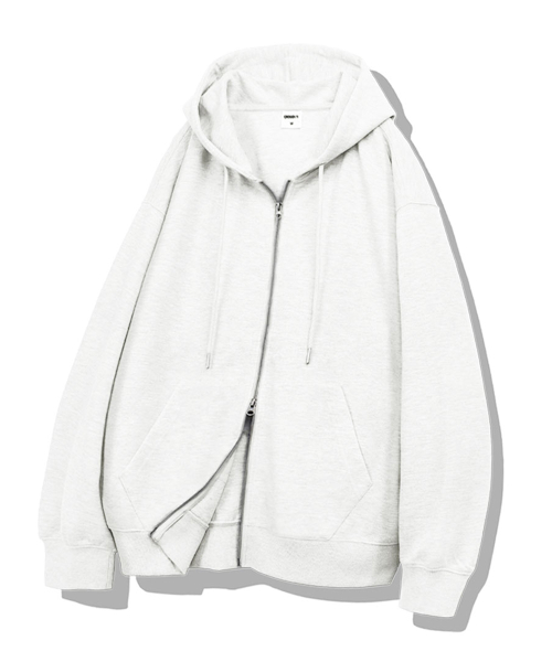 Low 2-Way Оверсайз Hoodie Zip-Up 2 Color [CRDH_4001]