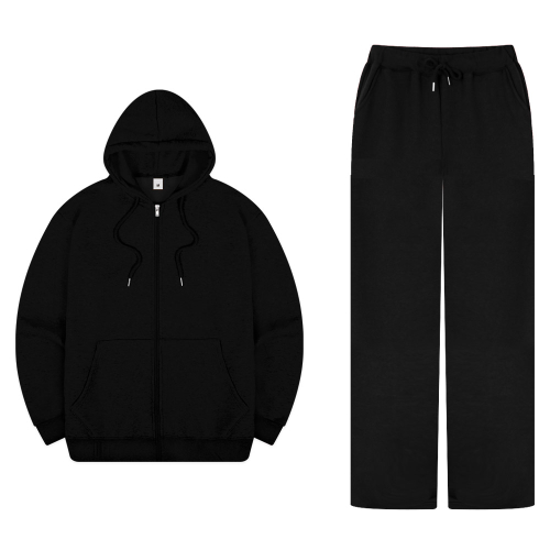 [SET] Костюм с зипкой и широкими штанами, 2 Colors