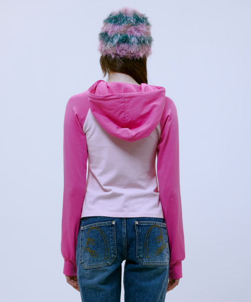 Asymmetric Ruched худи (PINK)
