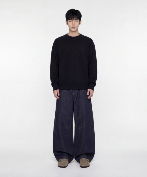 Signature Daily Crewneck Knit [Black] thumbnail 4