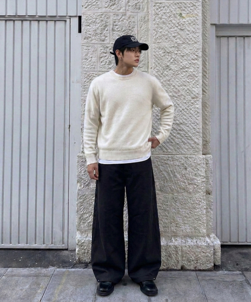 Signature Daily Crewneck Knit [Ivory] thumbnail 10