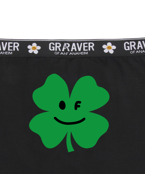 [1PACK] Мужские боксеры Back Clover Smile_Black
