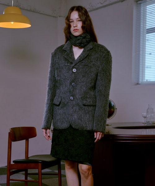 Alpaca Oversize куртка (GRAY)