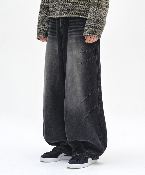 Balloon Wide Jeans DCPT055YLBlackB thumbnail 13
