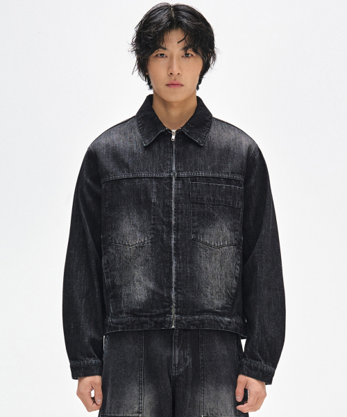 Деним Zip Jacket DCJK002ЧерныйA