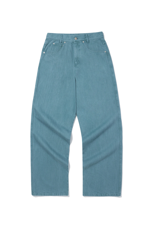 Baggy faded denim брюки [peacock blue]