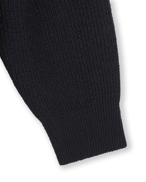 REGULAR FIT COLLAR вязаный NAVY