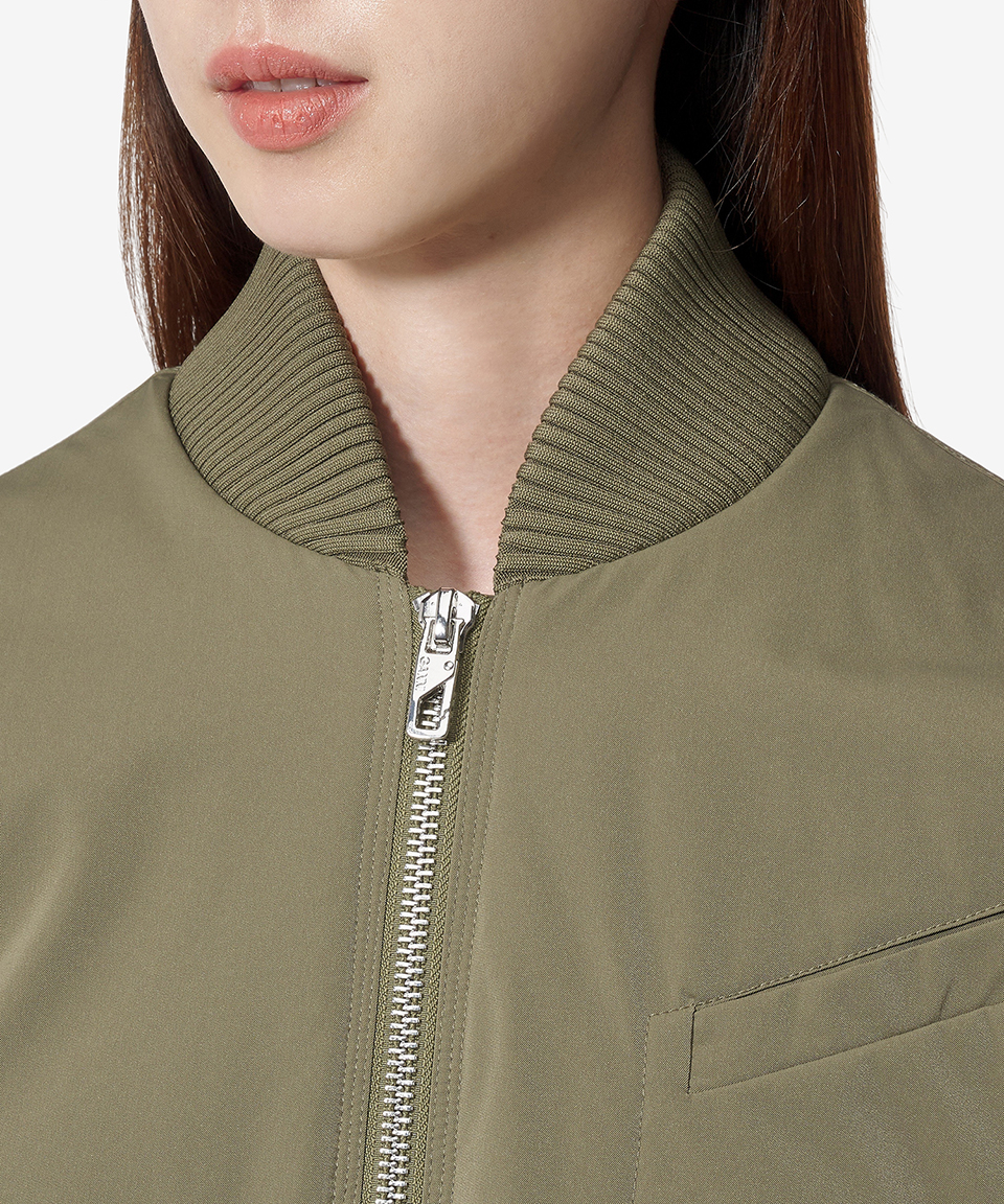MUSINSA | GANNI Light Twill Oversized Short Bomber Jacket