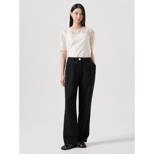 Свободные брюки из тенселя Black