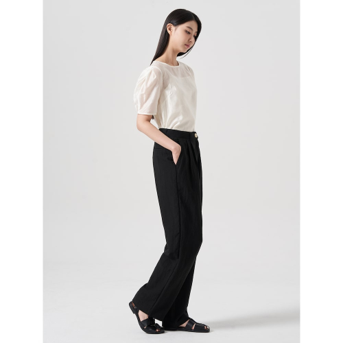 Свободные брюки из тенселя Black