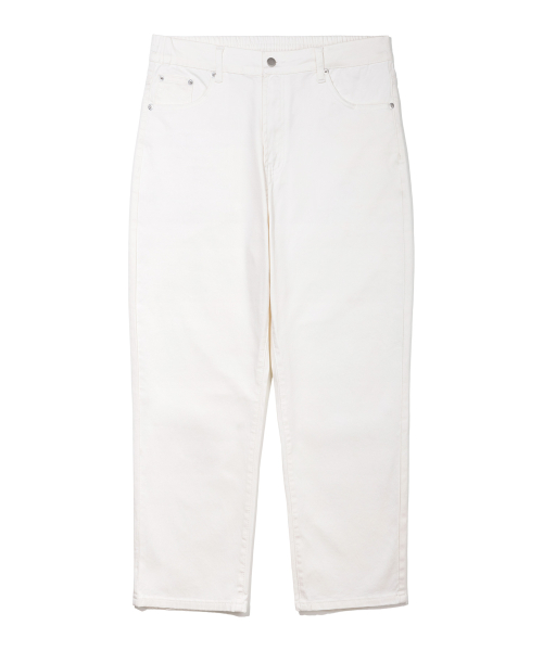 Свободные джинсы тейперд на резинке BK8915_Ivory