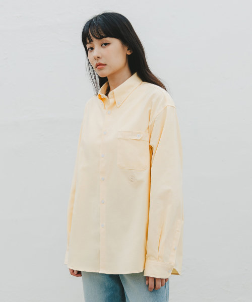 Классическая оксфордская рубашка BK8922_Yellow